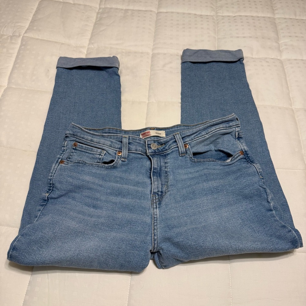 Signature Light Blue Straight Leg Jeans